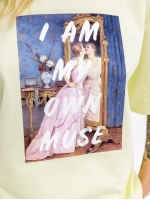  
Цвет: желтый с принтом «I AM MY OWN MUSE»